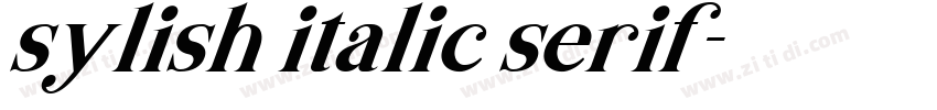 sylish italic serif字体转换